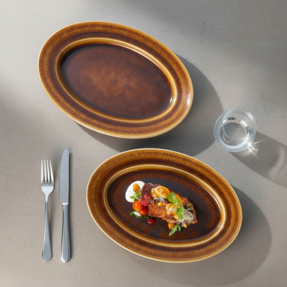 Güral 2 Adet 21 Cm Kayık Tabak Reaktif Saura Vr 137 - 4