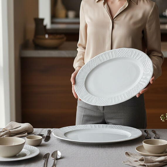 Sembol 2 Parça 35 cm Kayık Tabak - 2