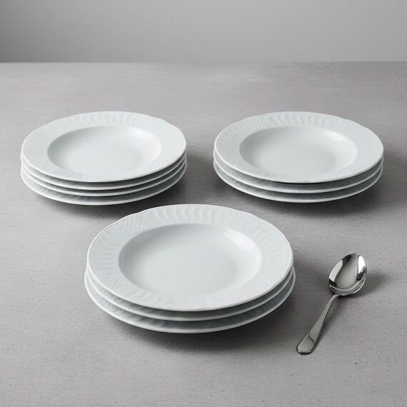 Sembol 6 Parça 19 cm Çukur Yemek Tabağı - 1