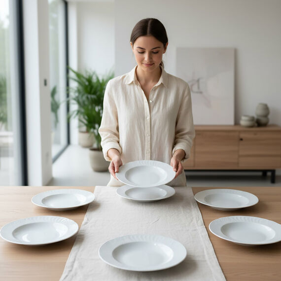 Sembol 6 Parça 19 cm Çukur Yemek Tabağı - 2