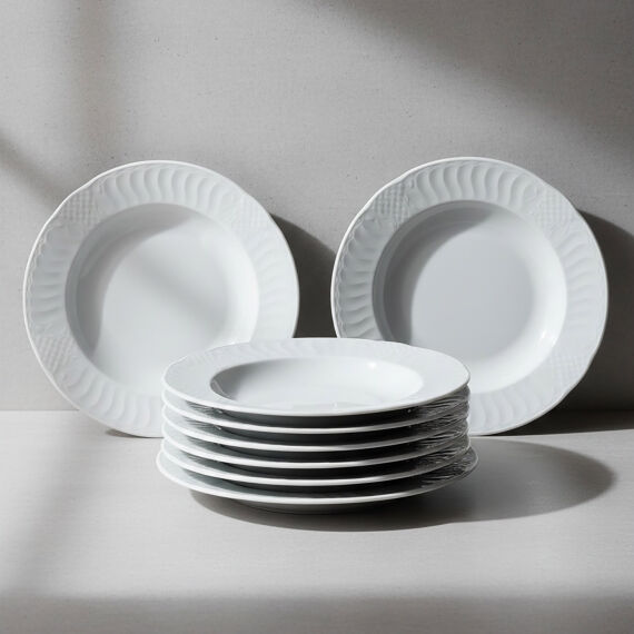 Sembol 6 Parça 22 cm Çukur Yemek Tabağı - 4