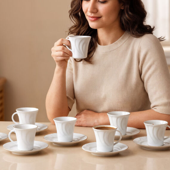 Soprano 12 Parça 6 Kişilik Türk Kahvesi Takımı - 23 - 2