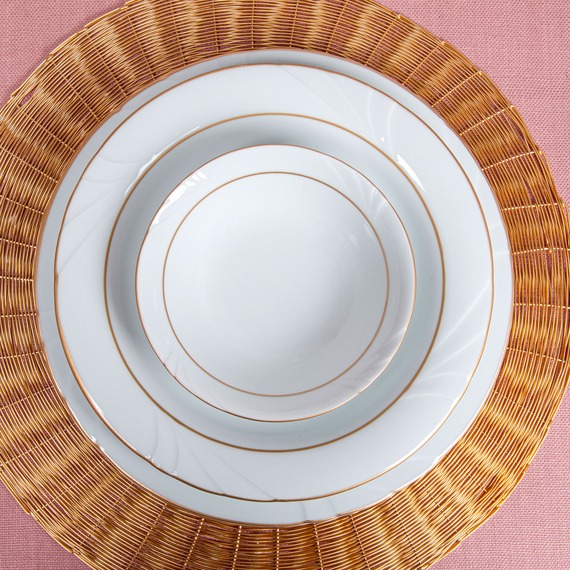 Soprano 18 Parça 6 Kişilik Yaldızlı Yemek Takımı - 1