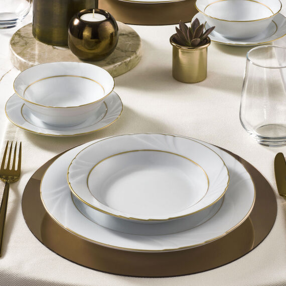 Soprano 26 Parça 6 Kişilik Yemek Takımı Altın Yaldız 23 - 1