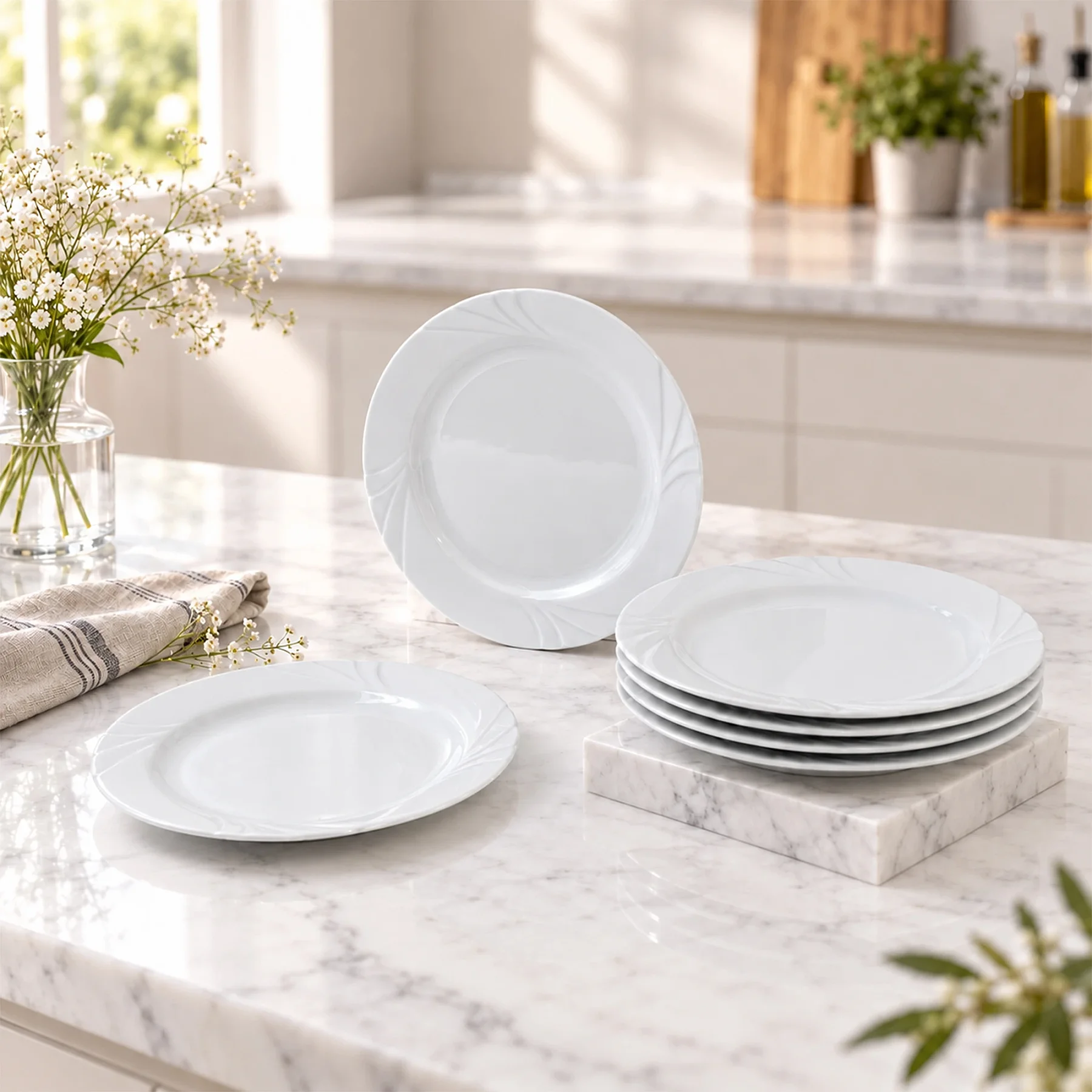 Soprano 6 Parça 20 Cm Pasta Tabağı Dekorsuz - 1