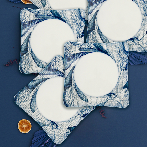 Spinoza 6 Parça 24x24 Cm Bone Pasta Takımı - 845 - 2