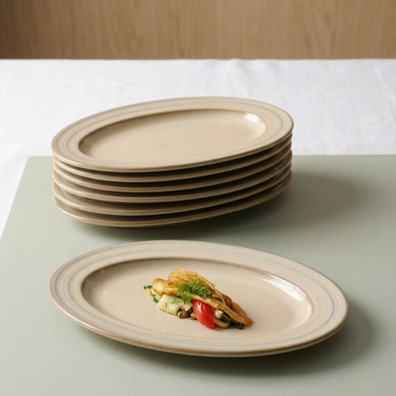 Valeron 2 Adet 24 Cm Kayık Tabak Reaktif Agate Vr 969 - 3