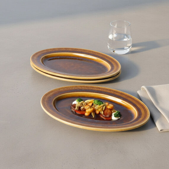 Valeron 2 Adet 29 Cm Kayık Tabak Reaktif Saura 137 - 4