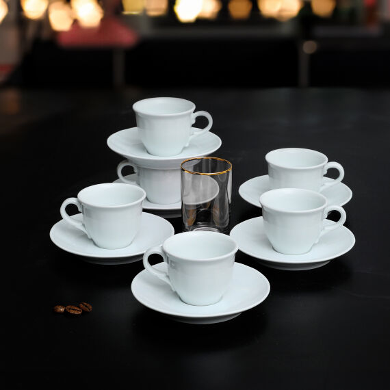 Venedik 12 Parça 6 Kişilik Kahve Fincan Takımı - 1