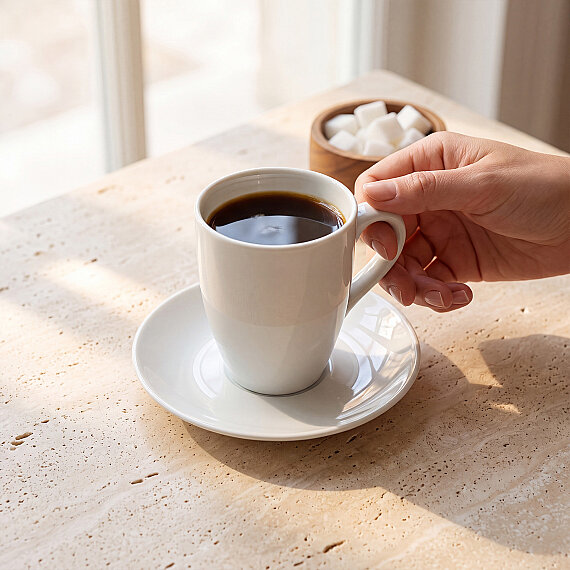 2 parça Tabaklı 300 CC Mug Bardak - 1