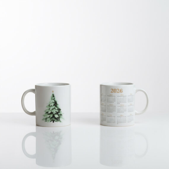 Yılbaşı Ağaçlı ve Takvimli Mug Bardak 6835 - 5