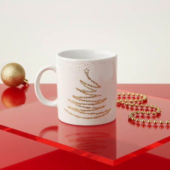 Yılbaşı ağaçlı ve Takvimli Mug Bardak 6838 - 3