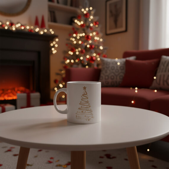 Yılbaşı Ağaçlı ve Takvimli Mug Bardak 6839 - 3