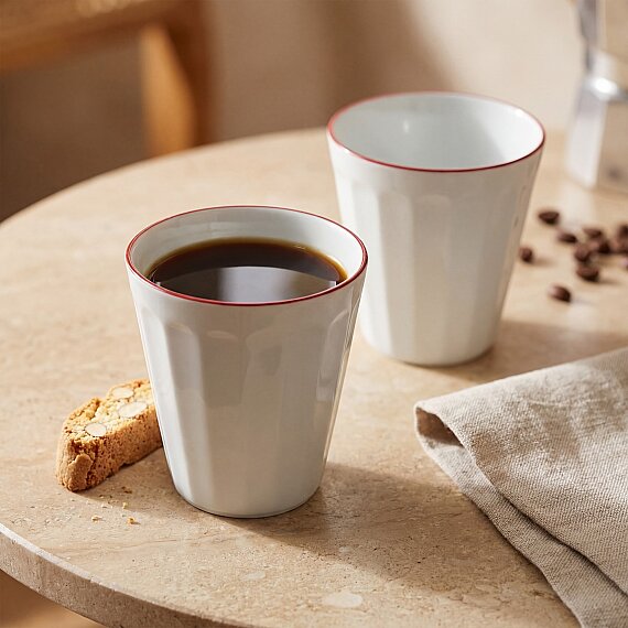 Güral Rölyefli Çok Amaçlı İkili Sunum Bardak Seti Bordo 383 Cc - 5