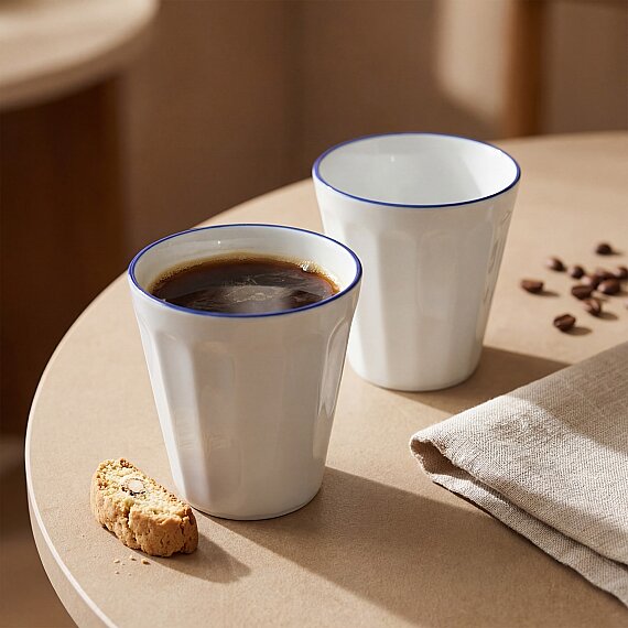 Güral Rölyefli Çok Amaçlı İkili Sunum Bardak Seti Lacivert 383 Cc - 2