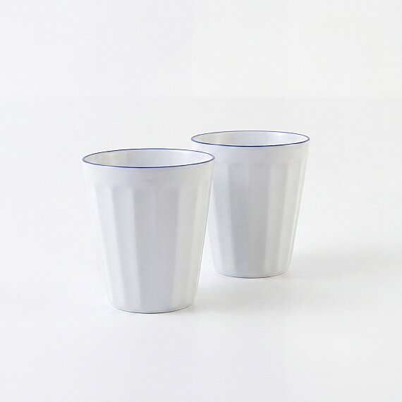 Güral Rölyefli Çok Amaçlı İkili Sunum Bardak Seti Lacivert 383 Cc - 5