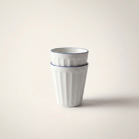 Güral Rölyefli Çok Amaçlı İkili Sunum Bardak Seti Lacivert 383 Cc - 6