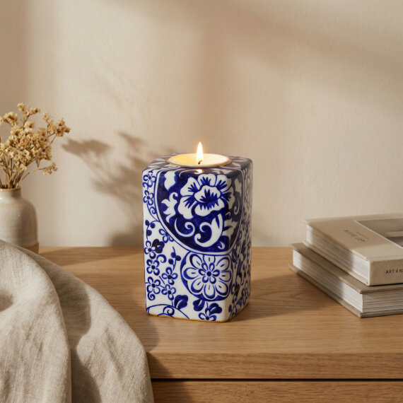 Hong Kong Kutulu El Dekoru Dekoratif Porselen Hediyelik Mumluk 12 Cm - 2