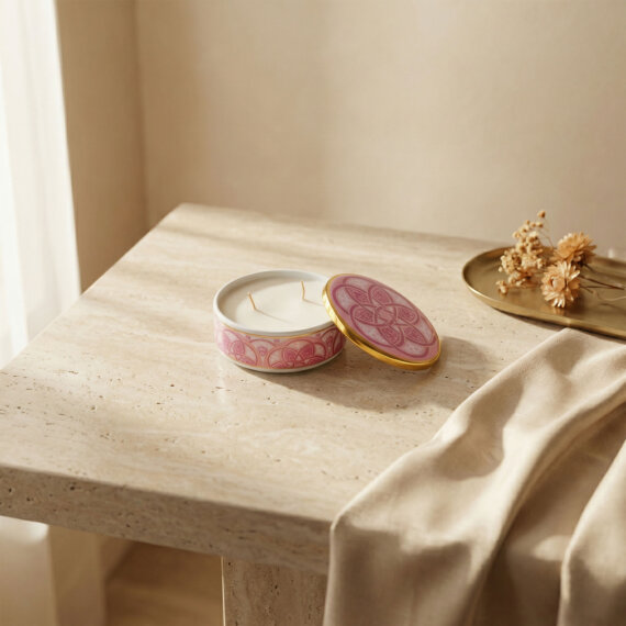 Kalp Şekilli Hand Made Porselen Dekoratif Porselen Takı Kutusu 5 Cm - 5