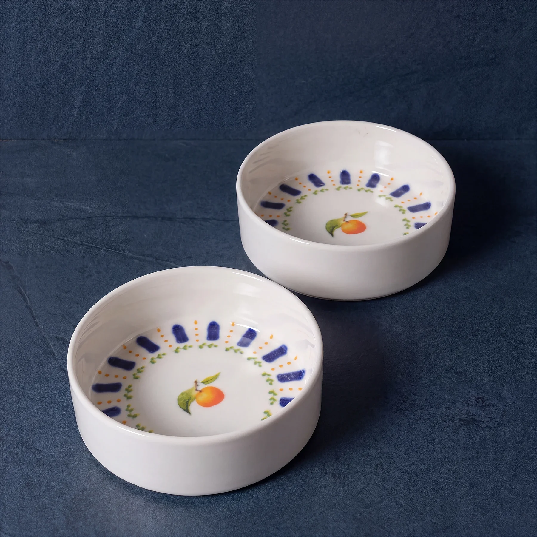 Kayısı Desenli 13 cm 2'li Porselen Kase Seti - 1