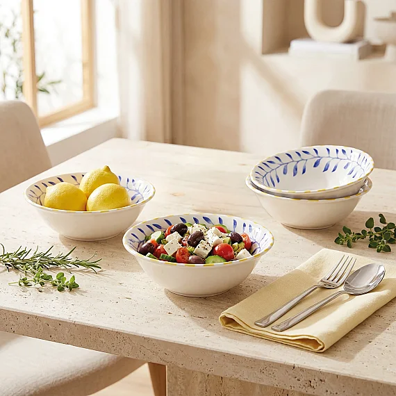 Limon 14 cm 4'lü Çorba ve Salata Kasesi Seti - 1