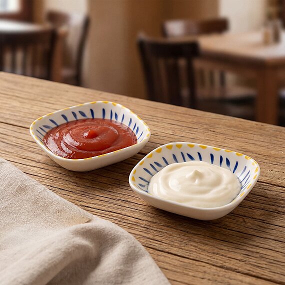 Orlando Desenli Çok Amaçlı 2'li Porselen Çerez Seti - 2