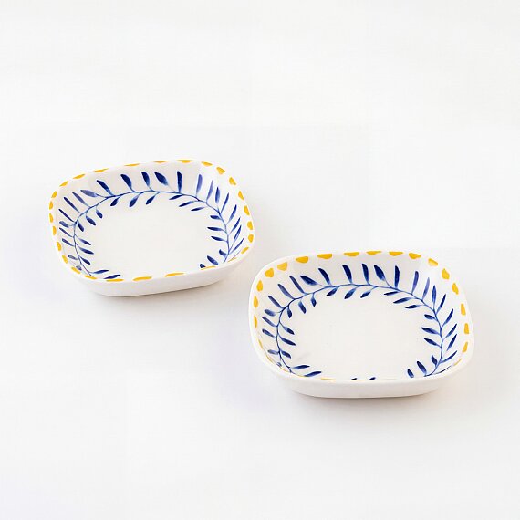 Orlando Desenli Çok Amaçlı 2'li Porselen Çerez Seti - 5