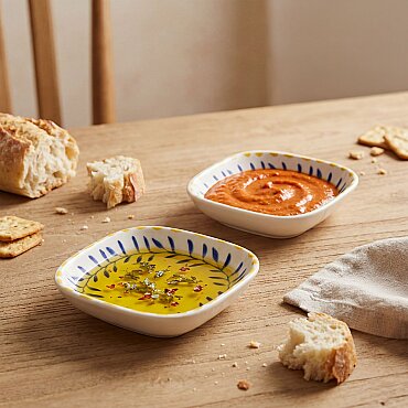 Orlando Desenli Çok Amaçlı 2'li Porselen Çerez Seti - GÜRAL PORSELEN