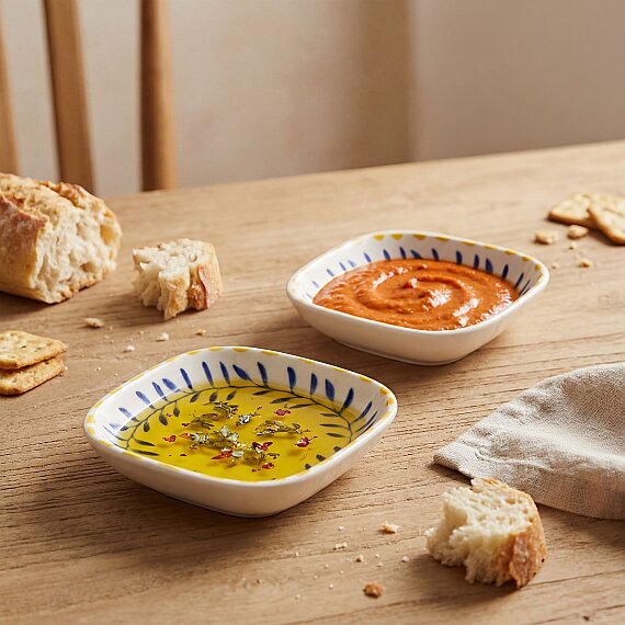 Orlando Desenli Çok Amaçlı 2'li Porselen Çerez Seti - 1