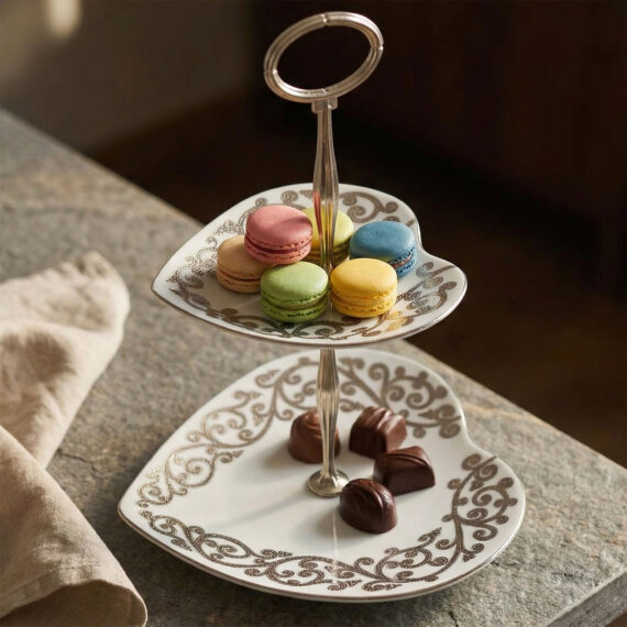 Özel Tasarım Hand Made Kalp Şekilli Dekoratif Sunumluk Kurabiyelik - 1