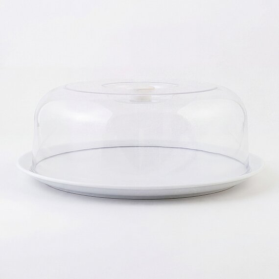 Porselen Tabaklı Fanuslu Kek Saklama Kabı 30 cm - 3