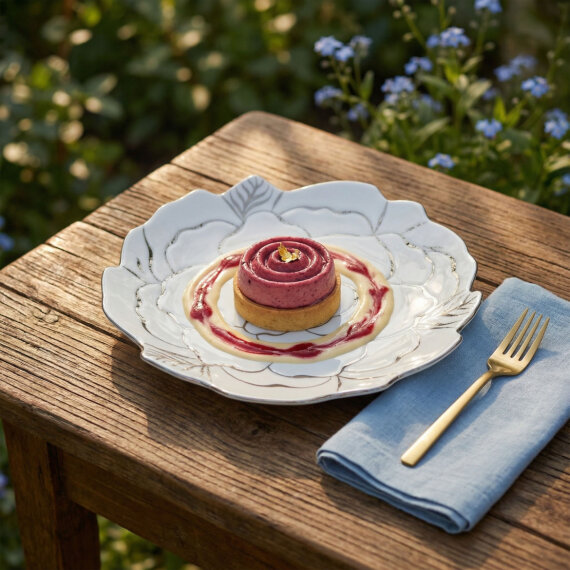 Rose Premium El Dekoru Dekoratif Porselen Tabak 21 cm - 2