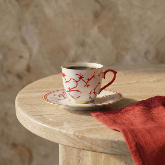 Presıdent Hand Made Desenli Porselen Çay Fincanı Takımı 170 cc - 3