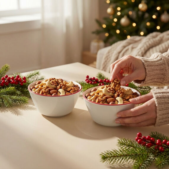 Red Glow 2'li 11 cm Atıştırmaklık Salata Kasesi 30KMZ - 1