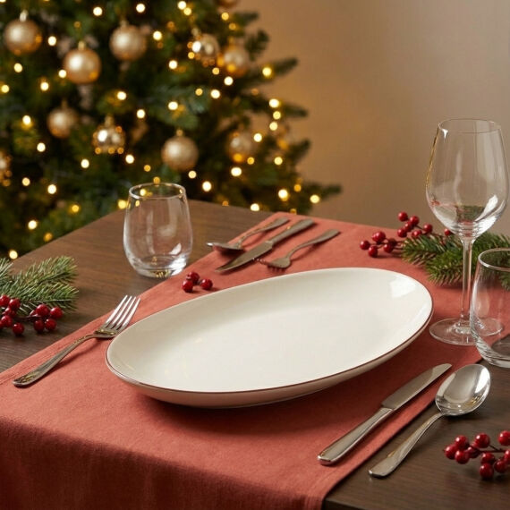 Red Glow 25 cm Kayık Tabak 30KMZ - 3