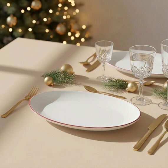 Red Glow 30 cm Kayık Tabak 30KMZ - 3