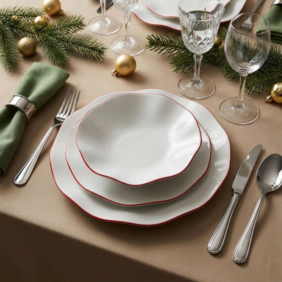 Red Glow 4 kişilik 12 Parça Yemek Takımı 30KMZ - 5