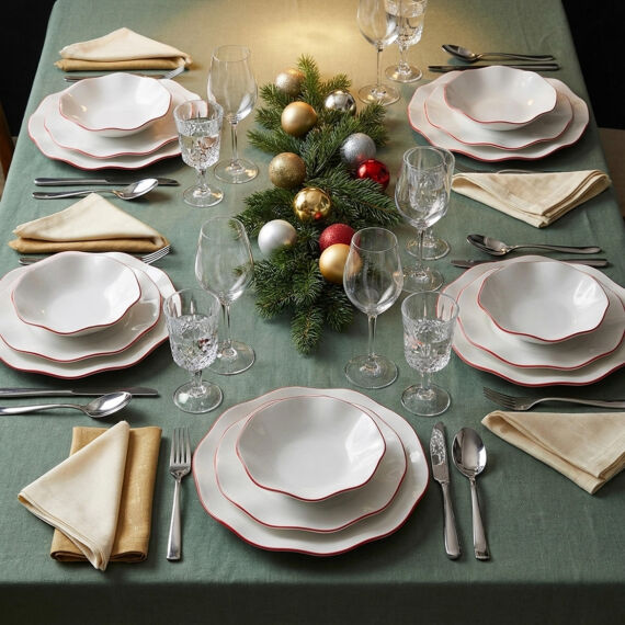 Red Glow 4 kişilik 12 Parça Yemek Takımı 30KMZ - 1