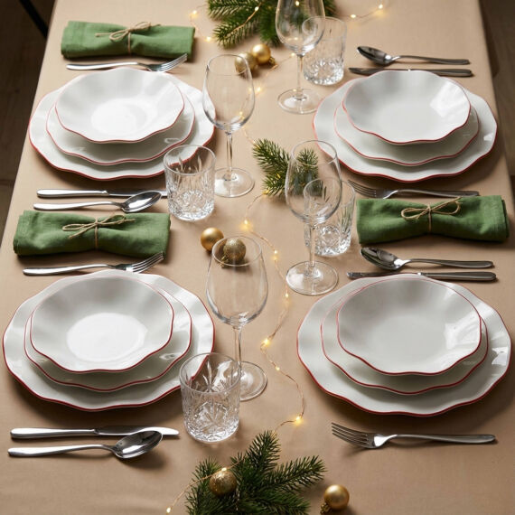 Red Glow 4 kişilik 12 Parça Yemek Takımı 30KMZ - 2