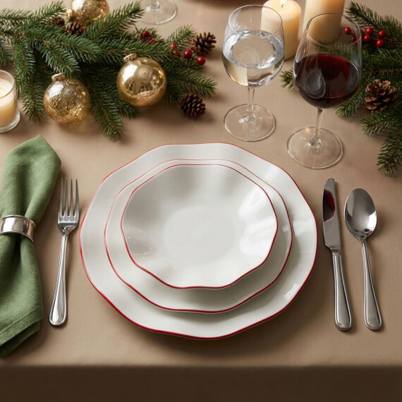 Red Glow 4 kişilik 12 Parça Yemek Takımı 30KMZ - 7