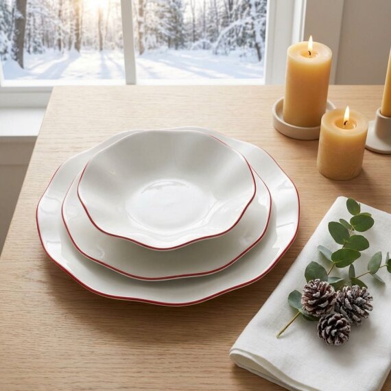 Red Glow 4 kişilik 12 Parça Yemek Takımı 30KMZ - 1