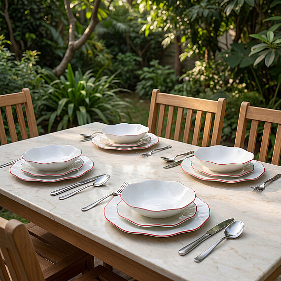 Red Glow 4 kişilik 12 Parça Yemek Takımı 30KMZ - 2