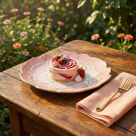 Rose Premium El Dekoru Dekoratif Porselen Tabak 21 cm - 2