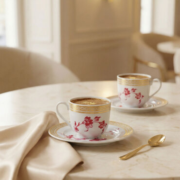 Sami 4 Parça 2 Kişilik Kahve Fincan Takımı 170 Cc - GÜRAL PORSELEN