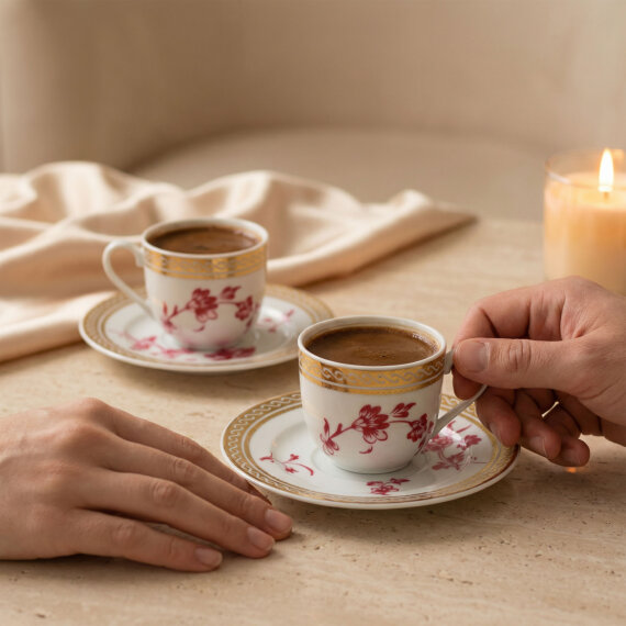 Sami 4 Parça 2 Kişilik Kahve Fincan Takımı 170 Cc - 5