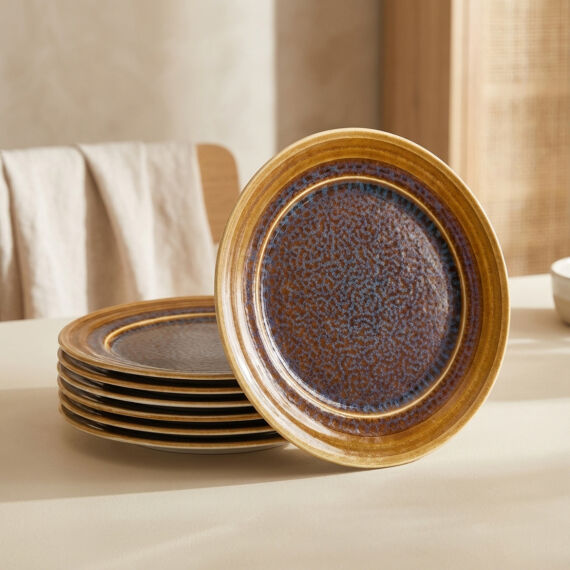 Güral 6 Adet 27 Cm Servis Tabağı Reaktif Saura 137 - 1