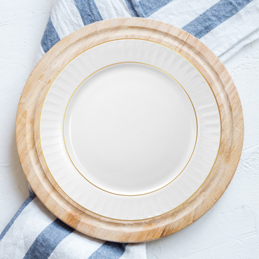 GÜRAL PORSELEN - SEDEF 6 PARÇA 25 CM PASTA TAKIMI - ÇİFT FİLE