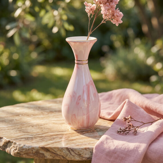 Sümbül Hand Made Dekoratif Porselen Vazo 20 cm - 4