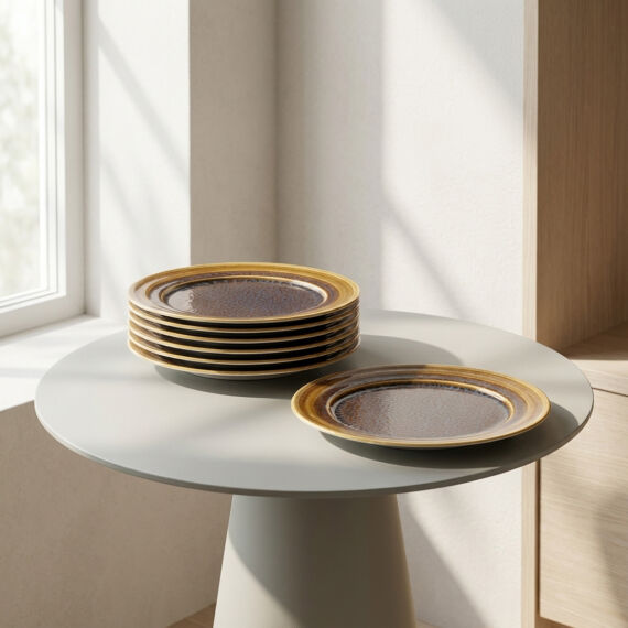 Valeron 6 Adet 20 Cm Pasta Tabağı Reaktif Saura 137 - 2