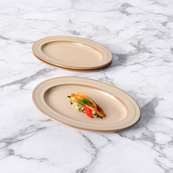 Güral 2 Adet 29 Cm Kayık Tabak Reaktif Agate 969 - 1